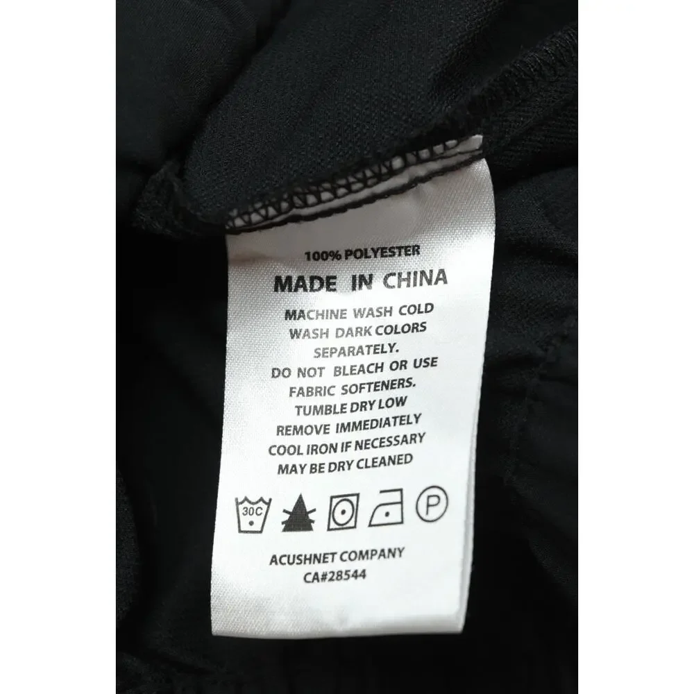 Footjoy Half Zip Windshirt Vest Mens Medium Black Sleeveless Pullover Golf